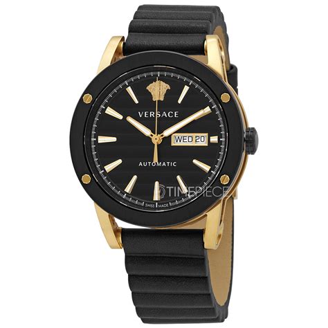 Versace VEDX00419 Theros Automatic Gold Black Leather 